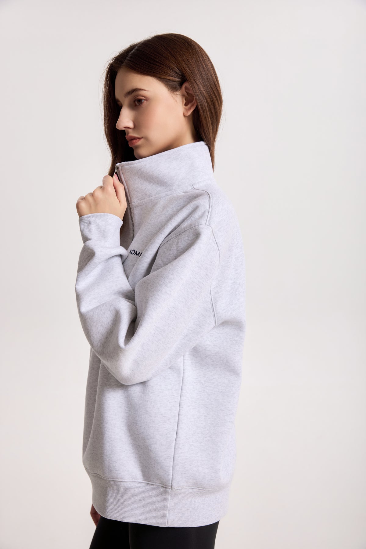 AW26-SIG-QZH-001 | Light Heather Grey | Detail