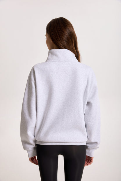 AW26-SIG-QZH-001 | Light Heather Grey | Back