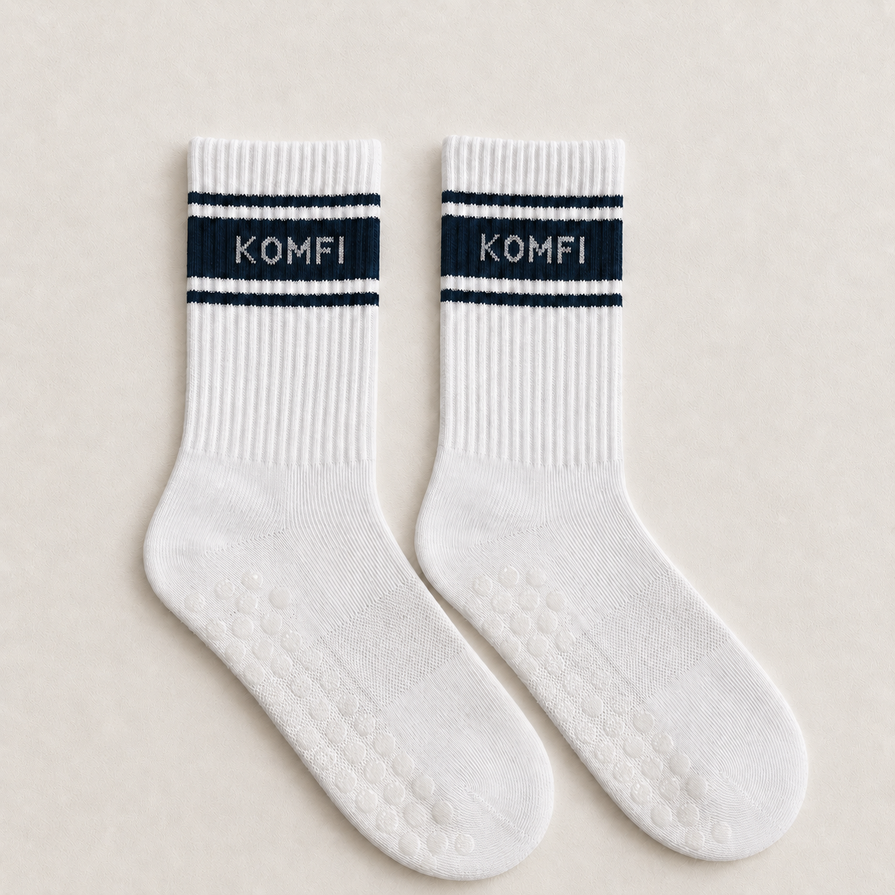 Chaussettes Antidérapantes Yoga & Pilates – Ivoire