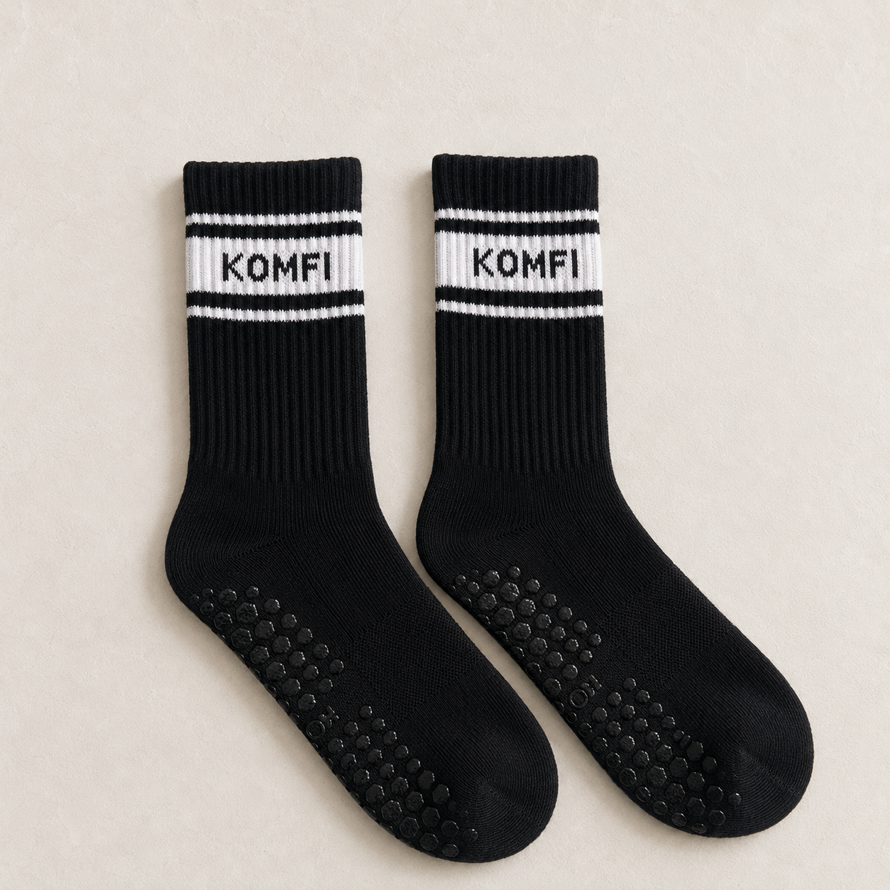 Chaussettes Antidérapantes Yoga & Pilates – Noir