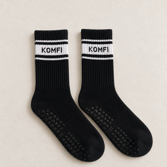 Chaussettes Antidérapantes Yoga & Pilates – Noir